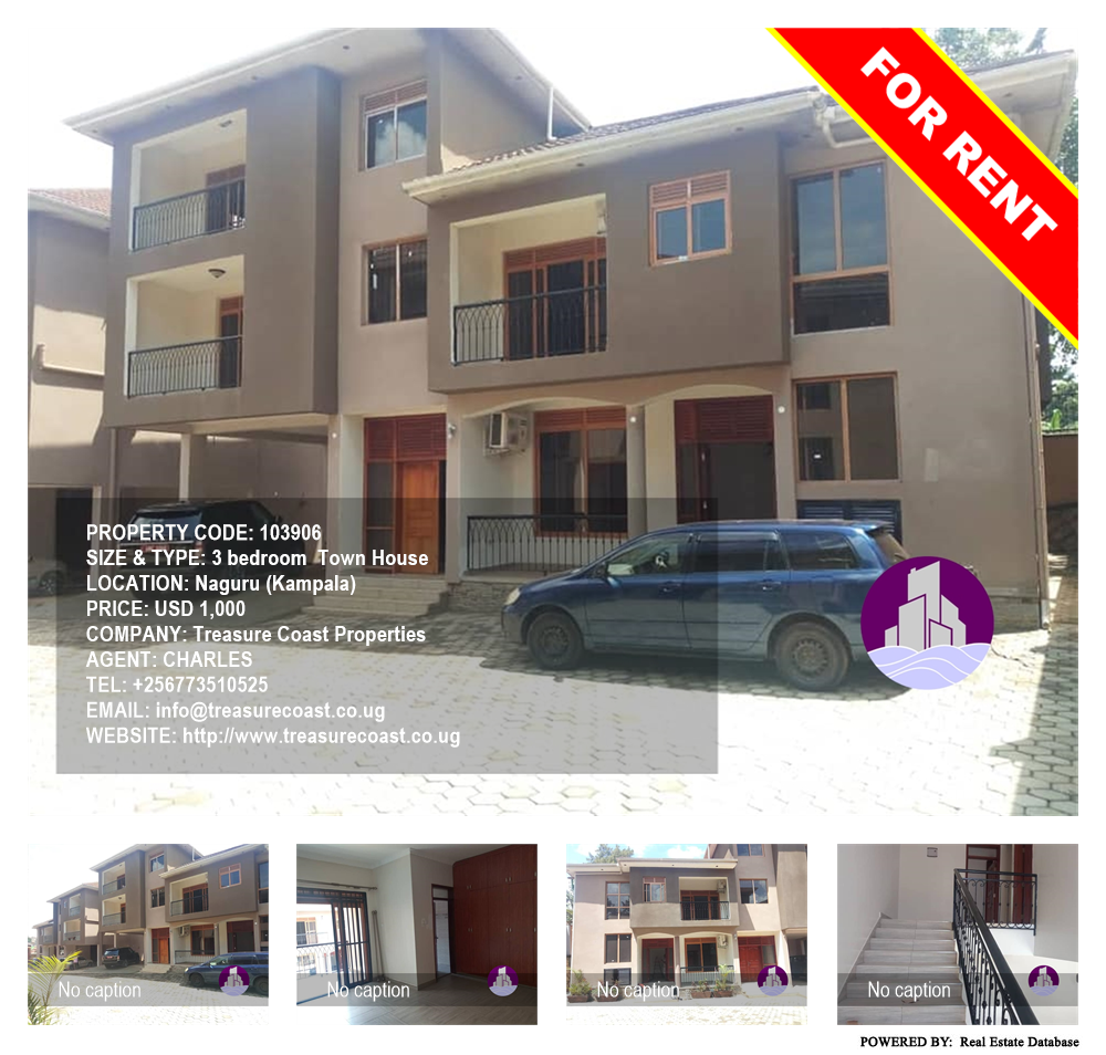 3 bedroom Town House  for rent in Naguru Kampala Uganda, code: 103906