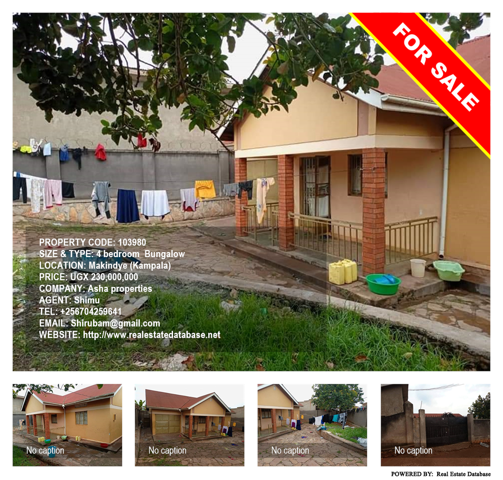 4 bedroom Bungalow  for sale in Makindye Kampala Uganda, code: 103980