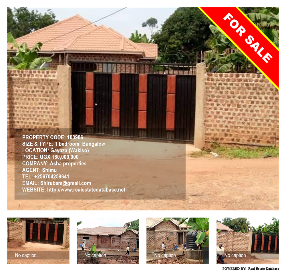 1 bedroom Bungalow  for sale in Gayaza Wakiso Uganda, code: 103986