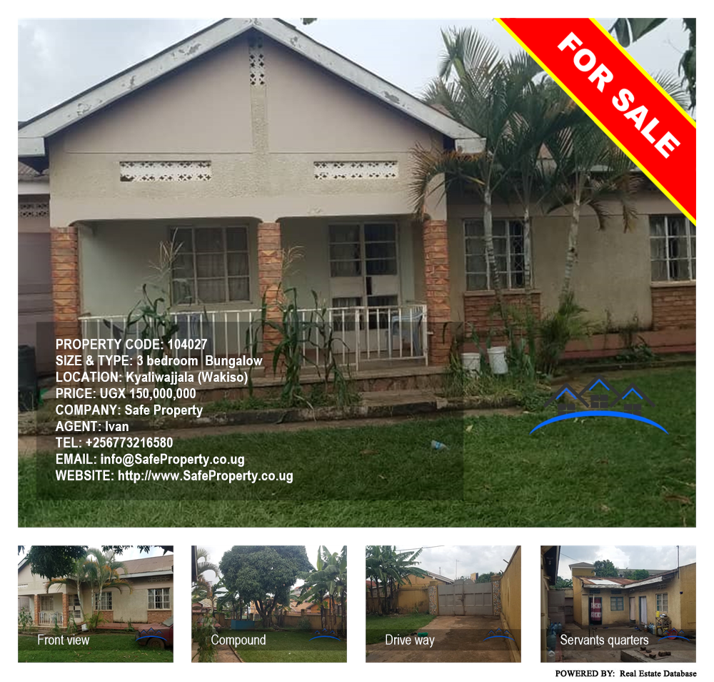 3 bedroom Bungalow  for sale in Kyaliwajjala Wakiso Uganda, code: 104027