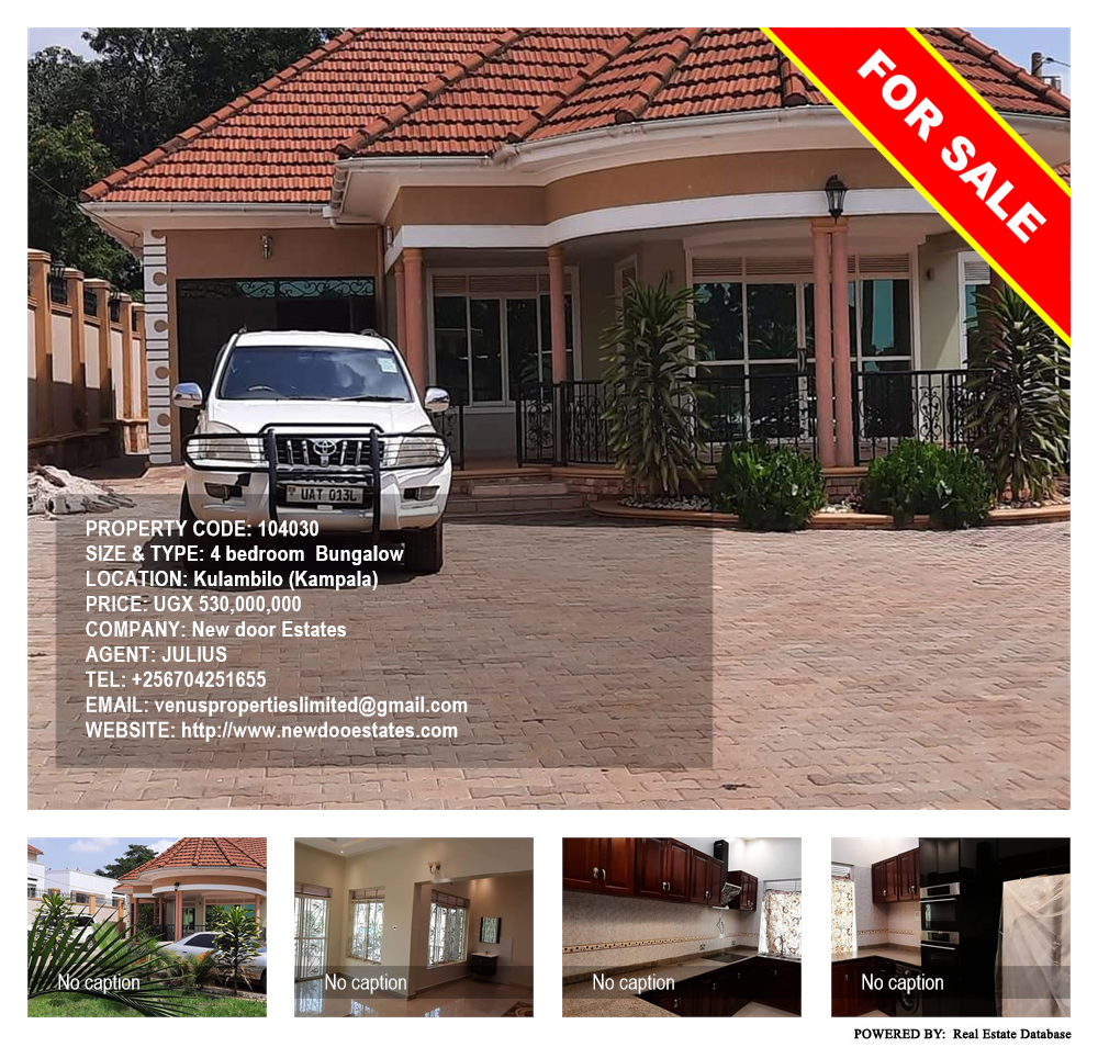 4 bedroom Bungalow  for sale in Kulambilo Kampala Uganda, code: 104030