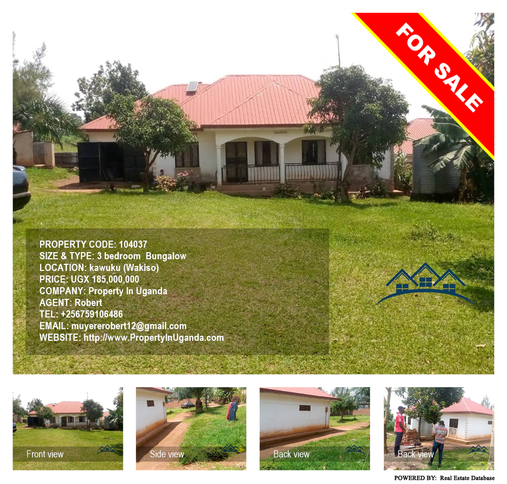 3 bedroom Bungalow  for sale in Kawuku Wakiso Uganda, code: 104037