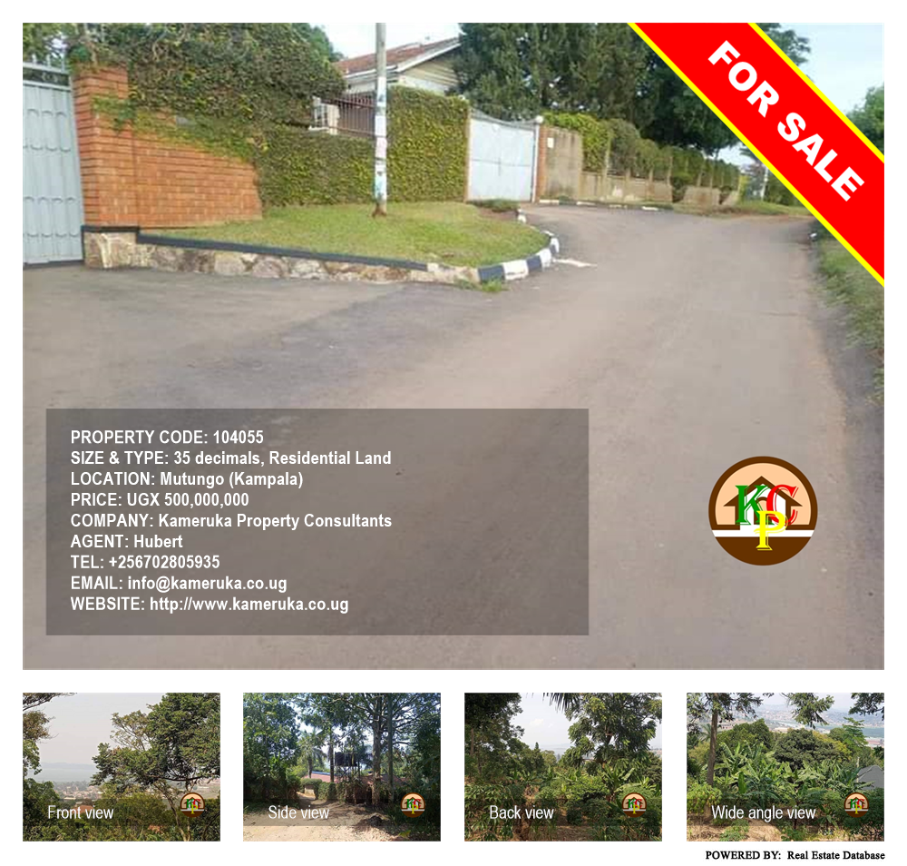 Residential Land  for sale in Mutungo Kampala Uganda, code: 104055