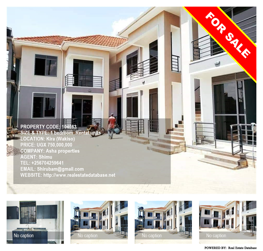 1 bedroom Rental units  for sale in Kira Wakiso Uganda, code: 104063