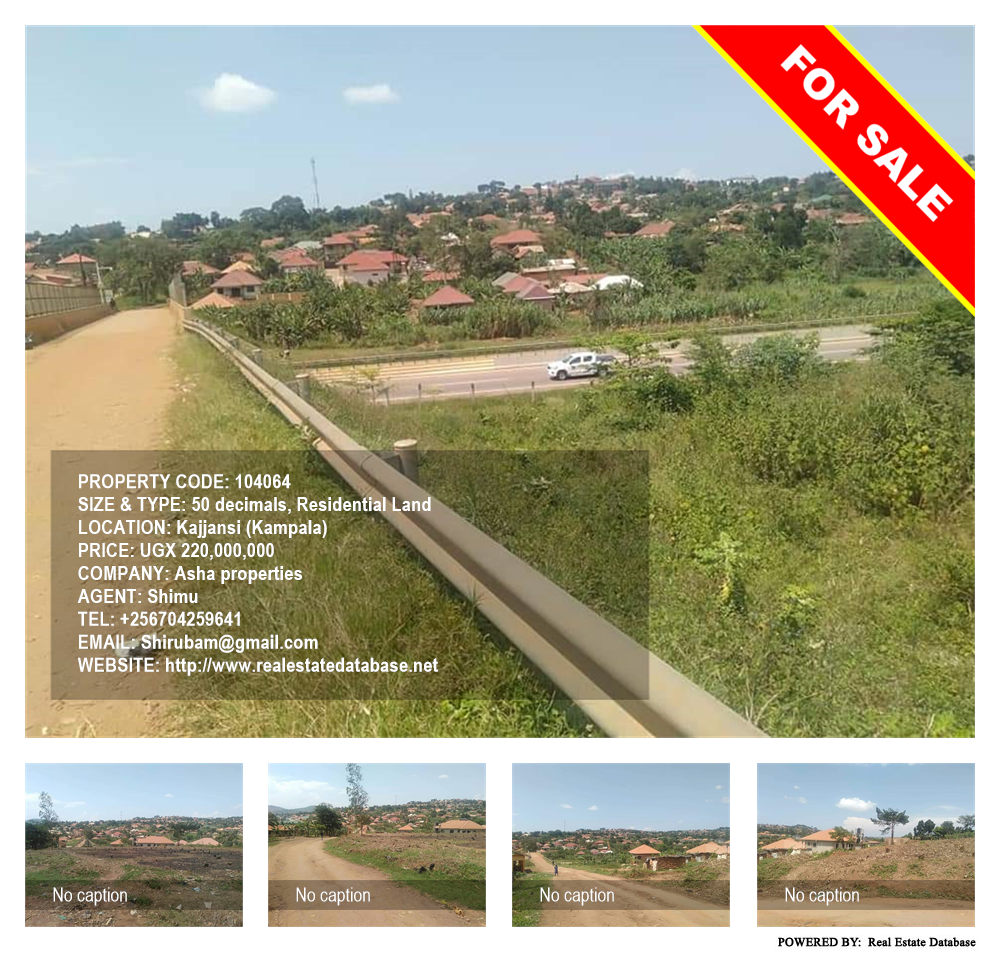 Residential Land  for sale in Kajjansi Kampala Uganda, code: 104064