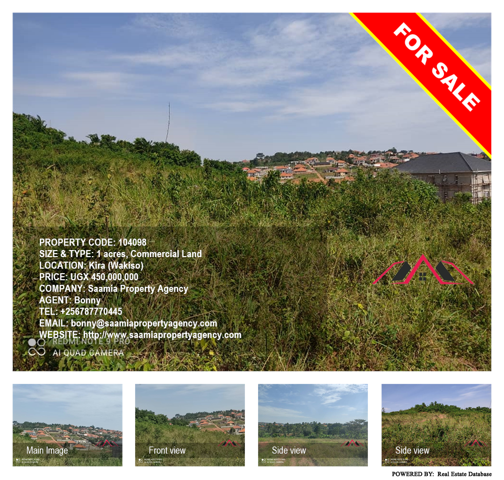 Commercial Land  for sale in Kira Wakiso Uganda, code: 104098