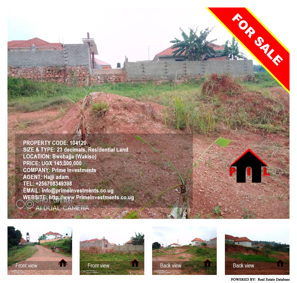 Residential Land  for sale in Bwebajja Wakiso Uganda, code: 104120