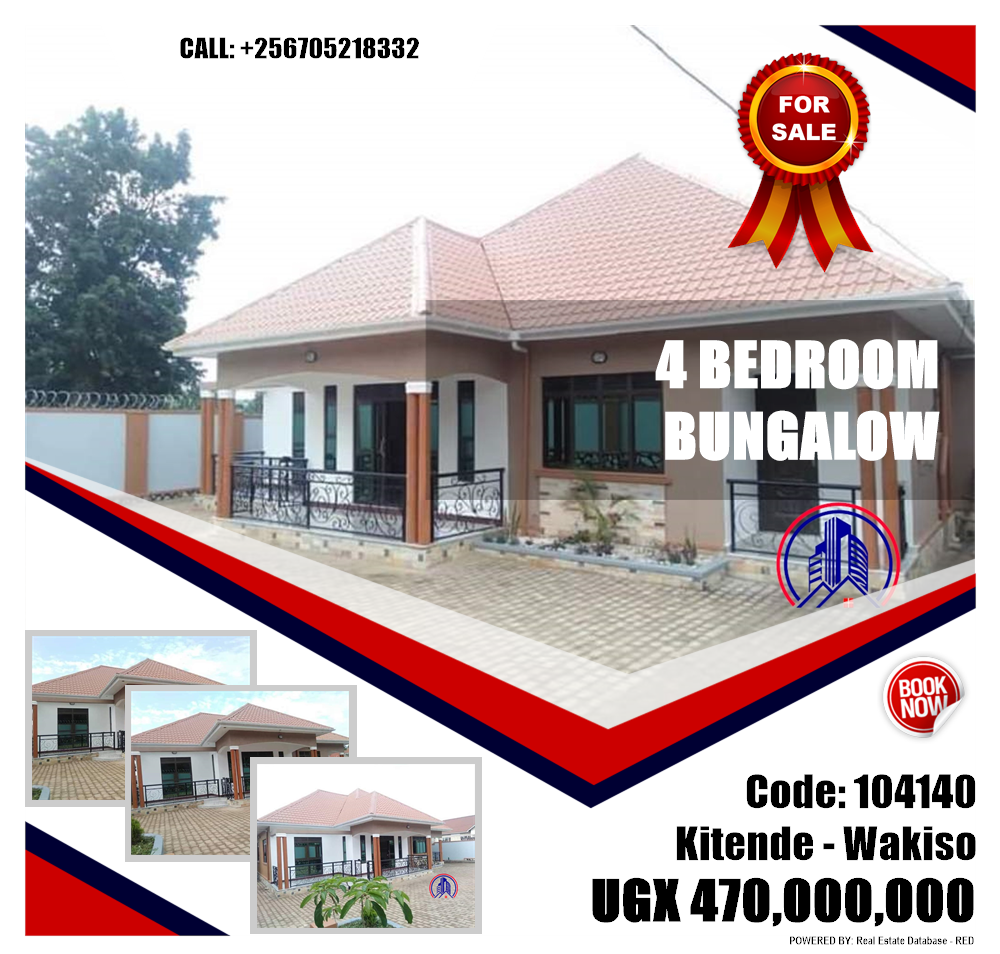 4 bedroom Bungalow  for sale in Kitende Wakiso Uganda, code: 104140