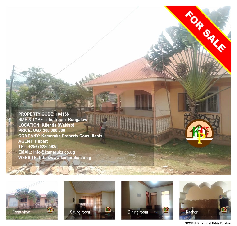 3 bedroom Bungalow  for sale in Kitende Wakiso Uganda, code: 104168