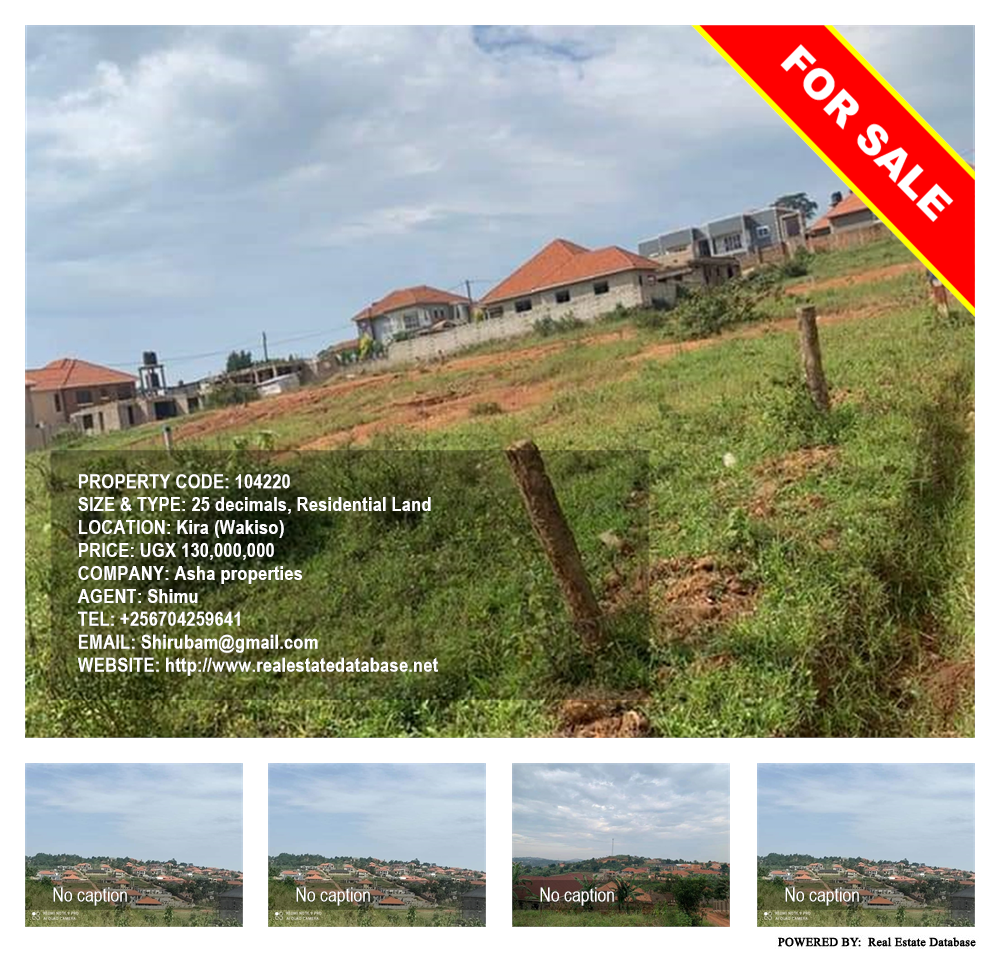 Residential Land  for sale in Kira Wakiso Uganda, code: 104220