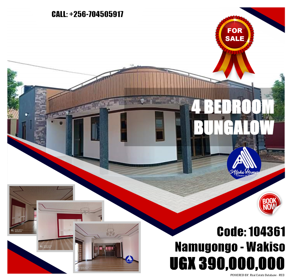 4 bedroom Bungalow  for sale in Namugongo Wakiso Uganda, code: 104361