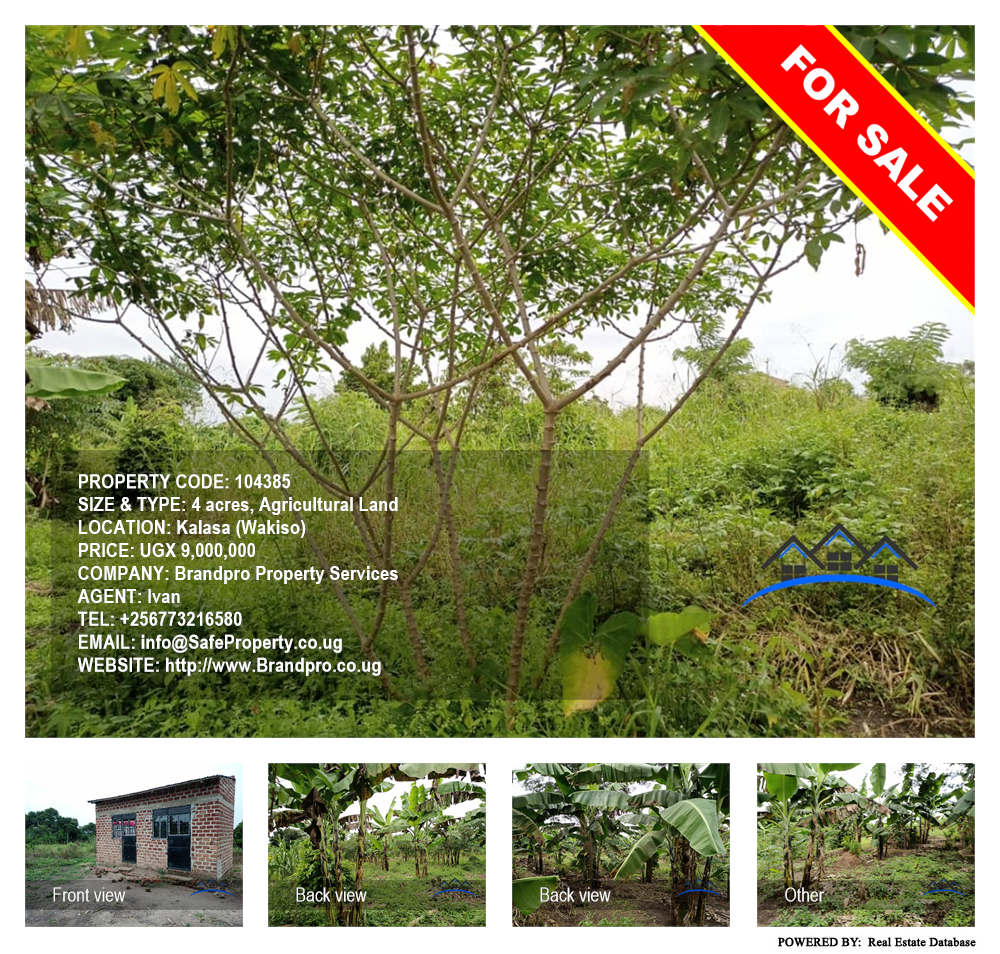 Agricultural Land  for sale in Kalasa Wakiso Uganda, code: 104385