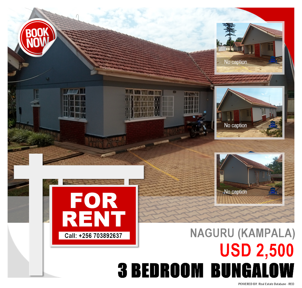3 bedroom Bungalow  for rent in Naguru Kampala Uganda, code: 104426