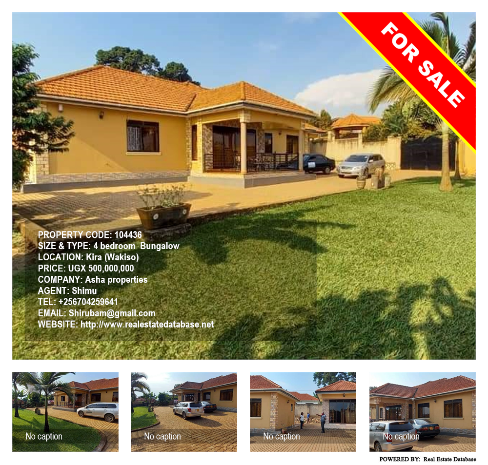 4 bedroom Bungalow  for sale in Kira Wakiso Uganda, code: 104436