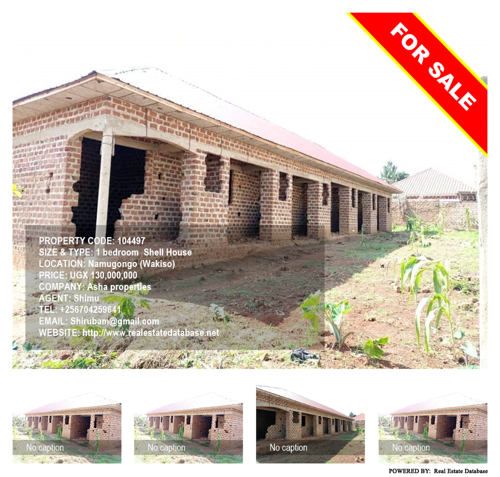 1 bedroom Shell House  for sale in Namugongo Wakiso Uganda, code: 104497