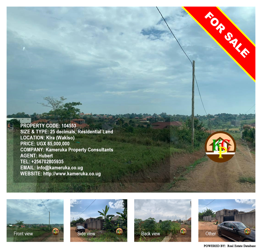 Residential Land  for sale in Kira Wakiso Uganda, code: 104553