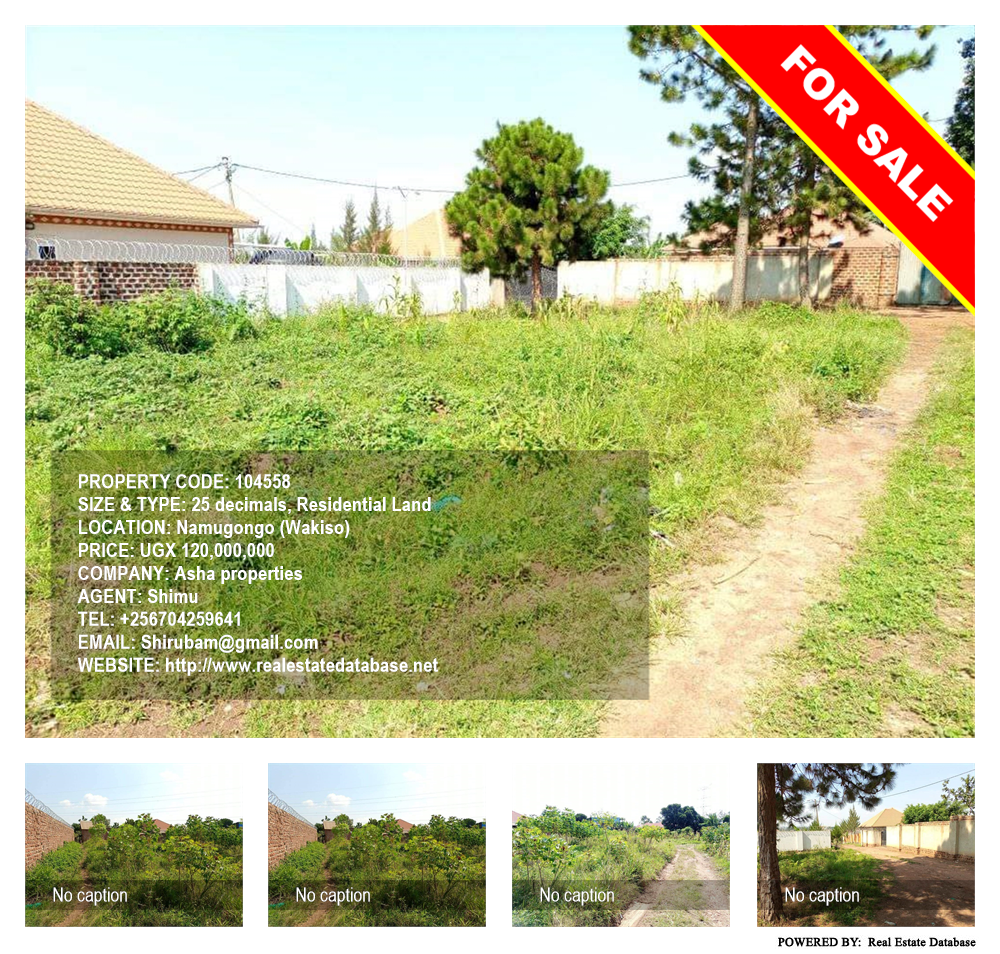 Residential Land  for sale in Namugongo Wakiso Uganda, code: 104558