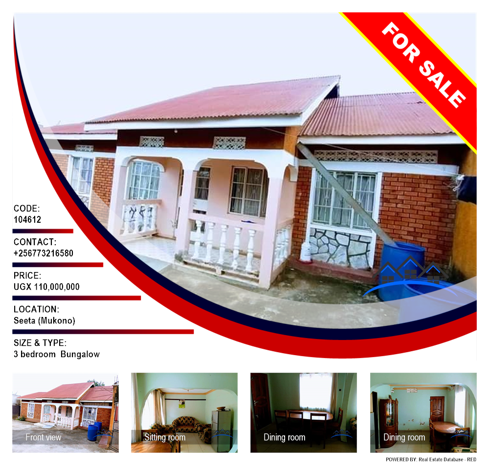 3 bedroom Bungalow  for sale in Seeta Mukono Uganda, code: 104612