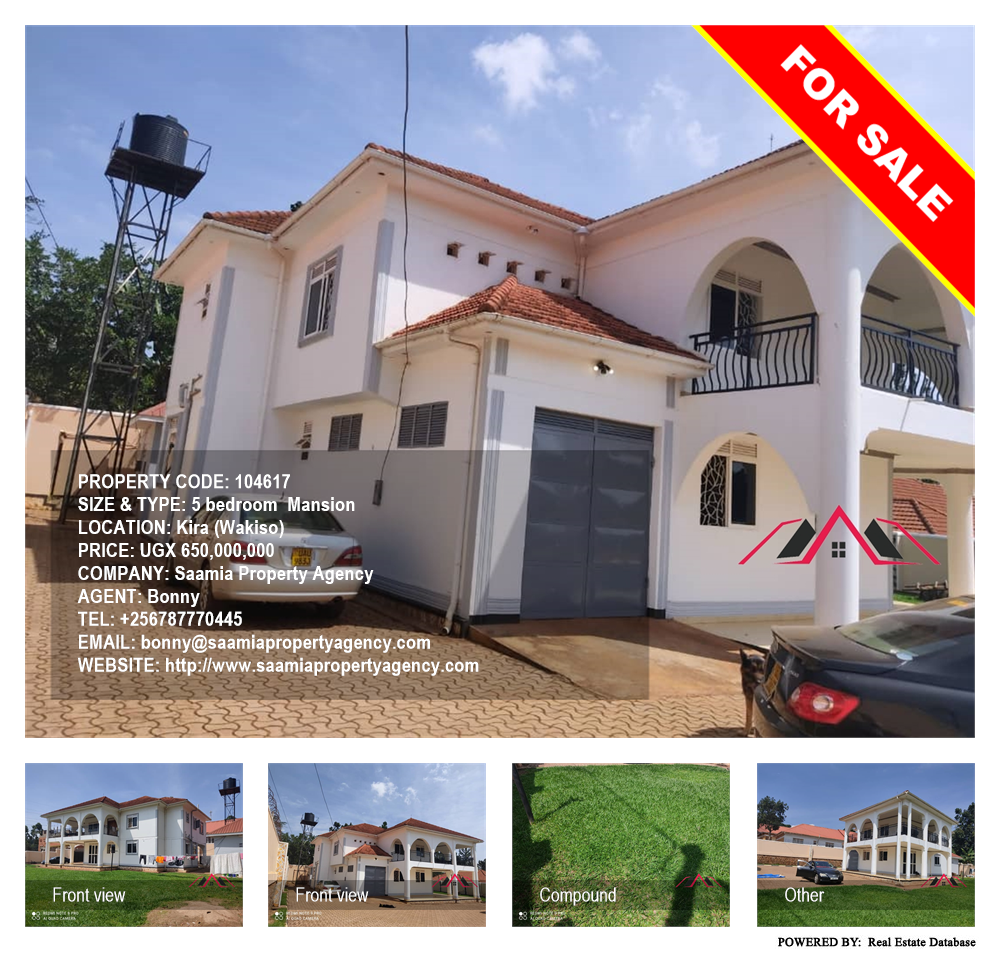 5 bedroom Mansion  for sale in Kira Wakiso Uganda, code: 104617