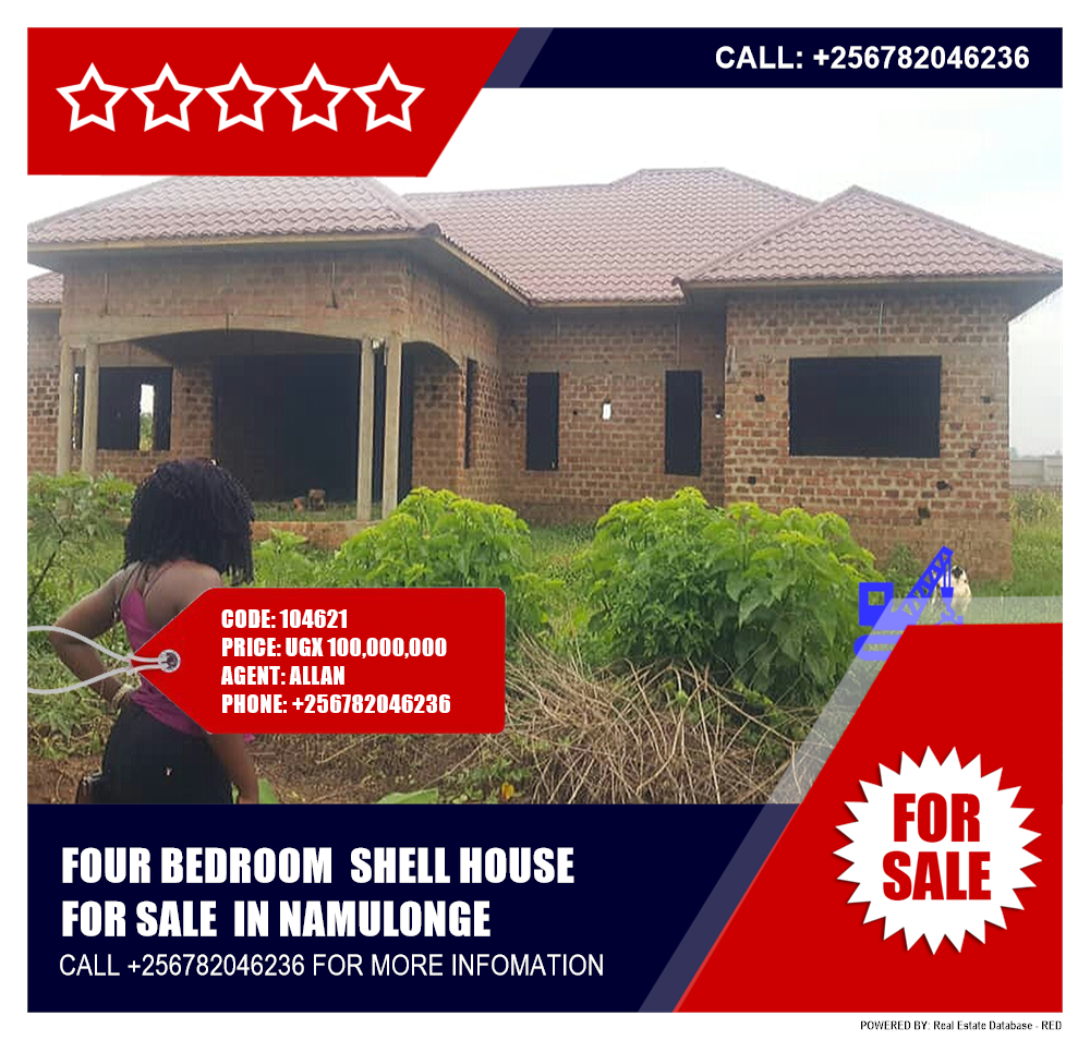 4 bedroom Shell House  for sale in Namulonge Mukono Uganda, code: 104621