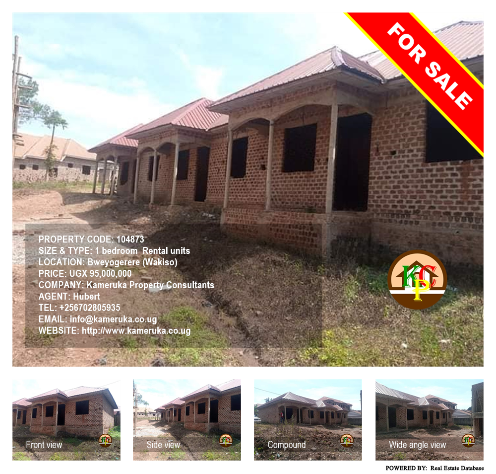 1 bedroom Rental units  for sale in Bweyogerere Wakiso Uganda, code: 104873