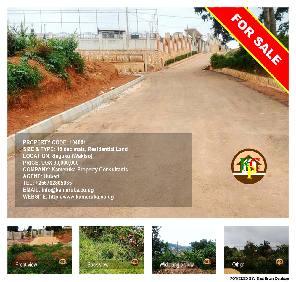 Residential Land  for sale in Seguku Wakiso Uganda, code: 104881