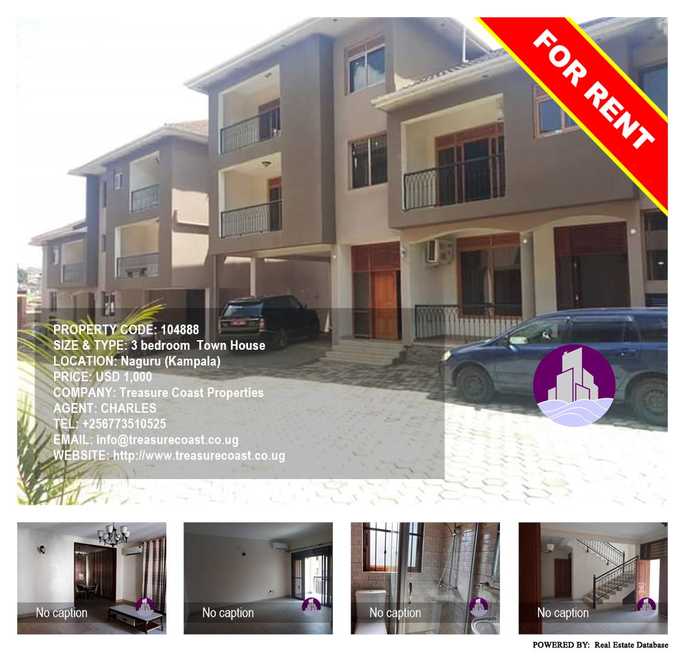 3 bedroom Town House  for rent in Naguru Kampala Uganda, code: 104888