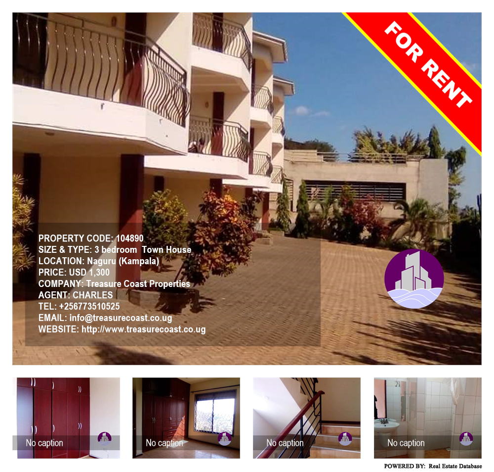 3 bedroom Town House  for rent in Naguru Kampala Uganda, code: 104890