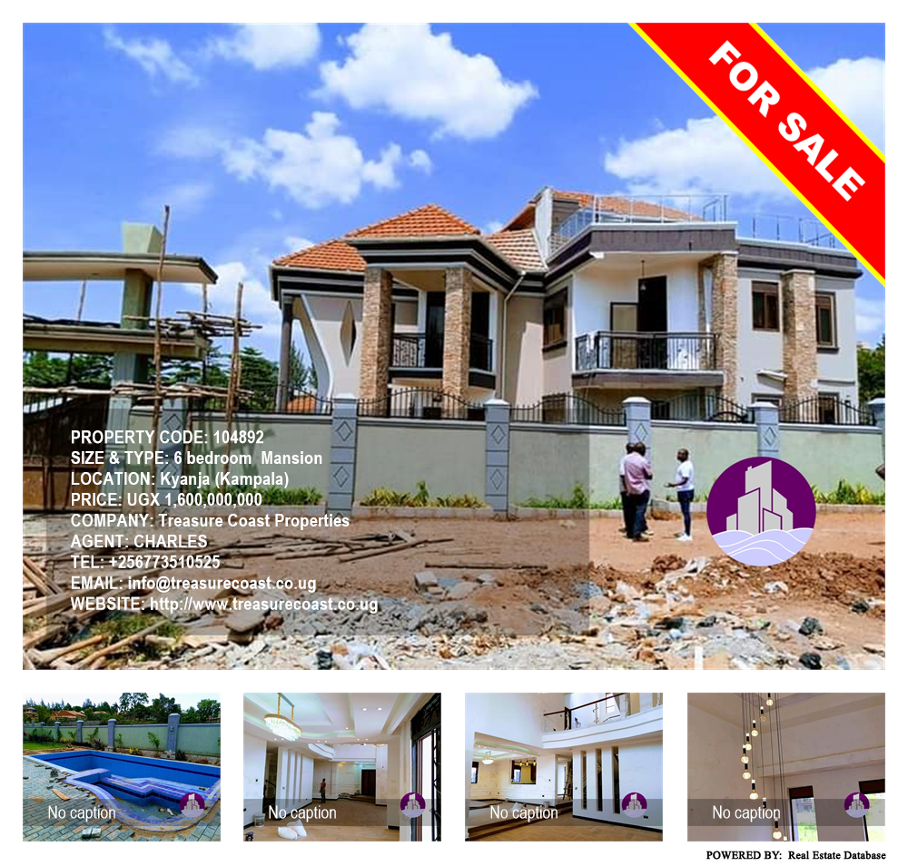 6 bedroom Mansion  for sale in Kyanja Kampala Uganda, code: 104892