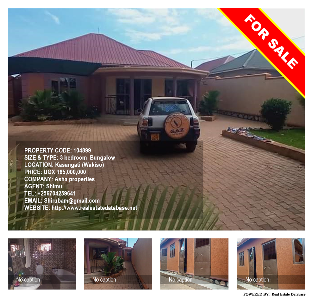 3 bedroom Bungalow  for sale in Kasangati Wakiso Uganda, code: 104899