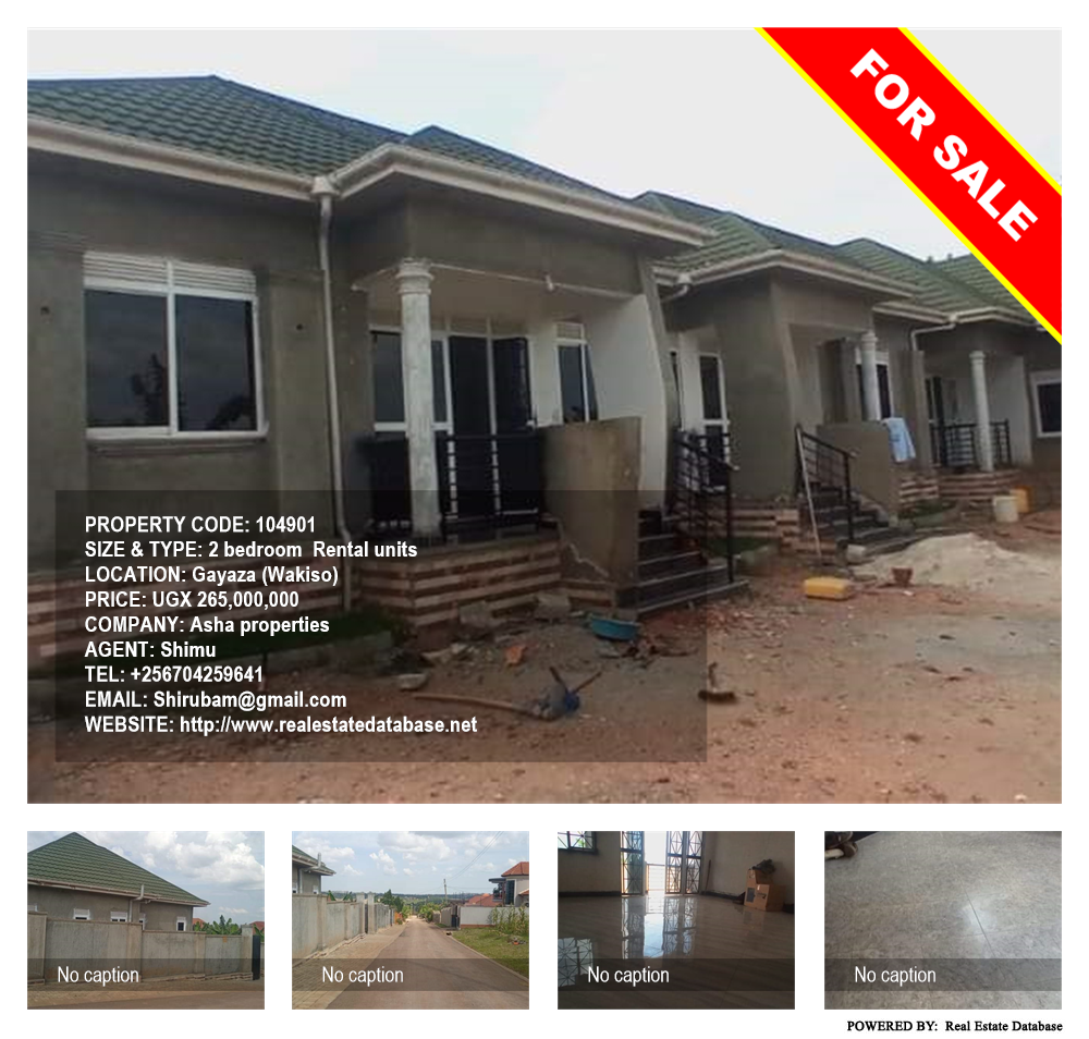 2 bedroom Rental units  for sale in Gayaza Wakiso Uganda, code: 104901