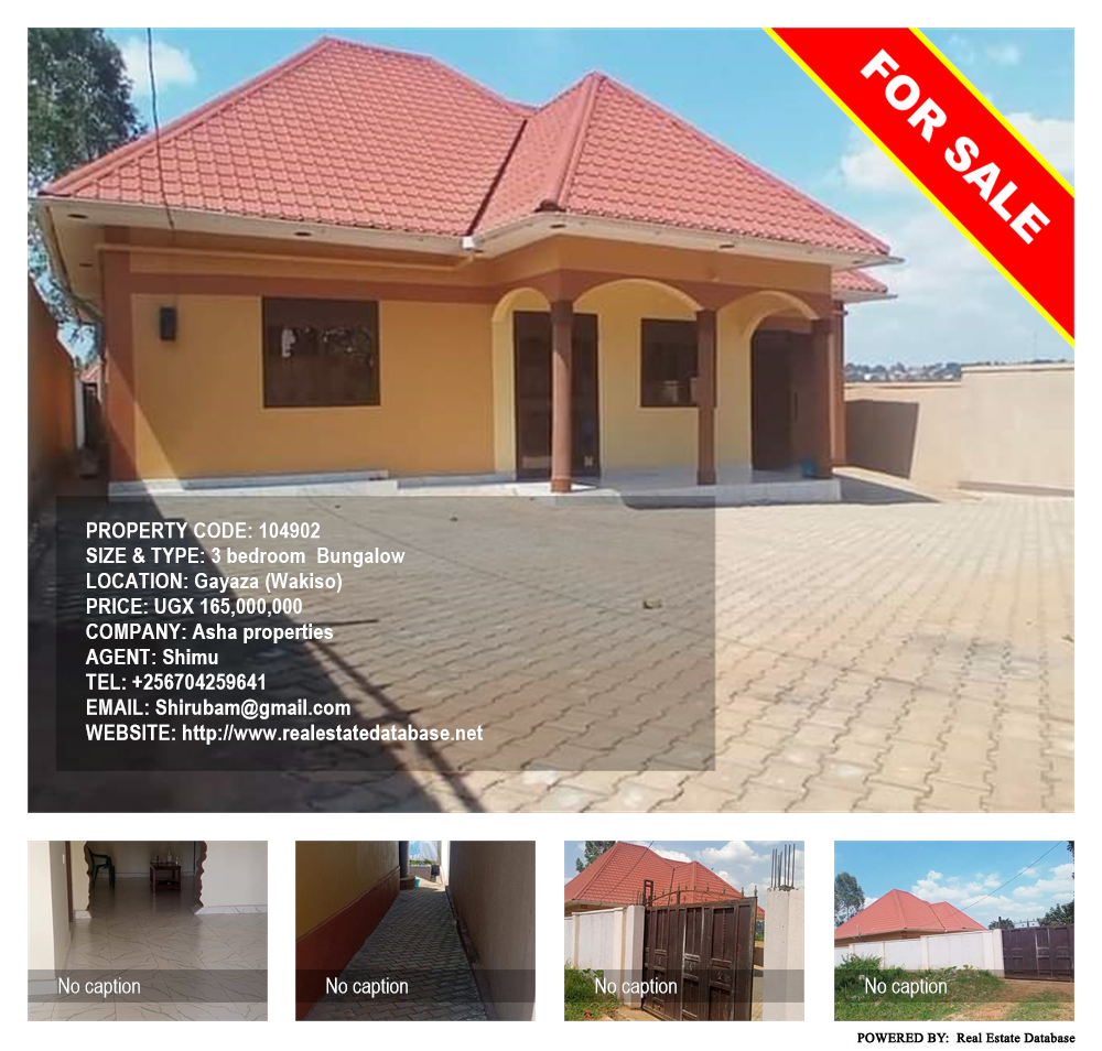 3 bedroom Bungalow  for sale in Gayaza Wakiso Uganda, code: 104902