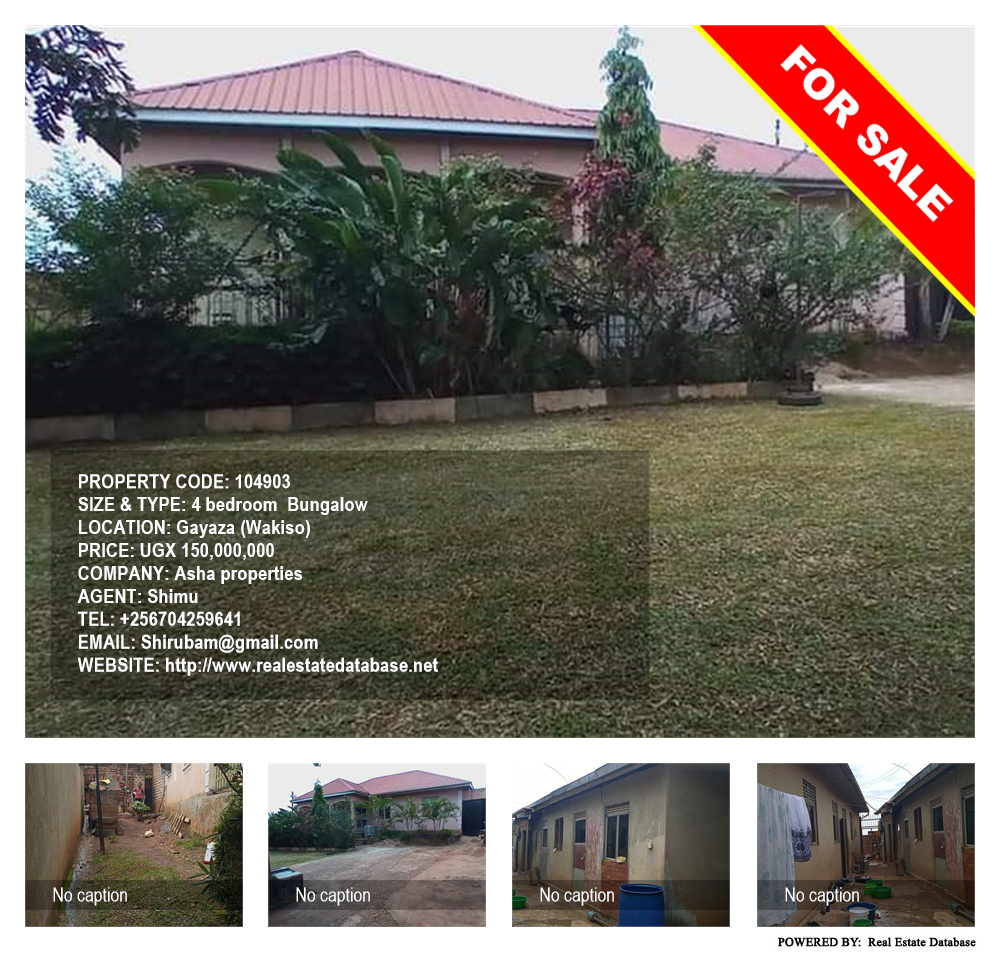 4 bedroom Bungalow  for sale in Gayaza Wakiso Uganda, code: 104903