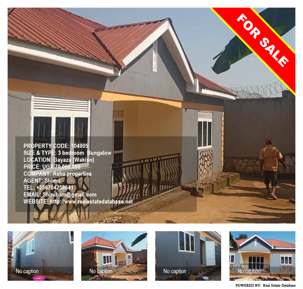 3 bedroom Bungalow  for sale in Gayaza Wakiso Uganda, code: 104905