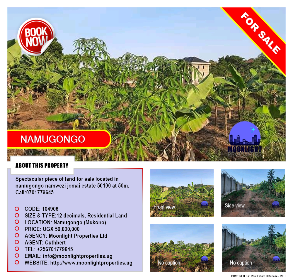 Residential Land  for sale in Namugongo Mukono Uganda, code: 104906