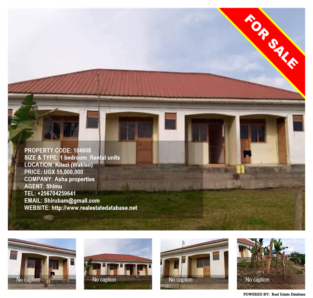 1 bedroom Rental units  for sale in Kiteezi Wakiso Uganda, code: 104908