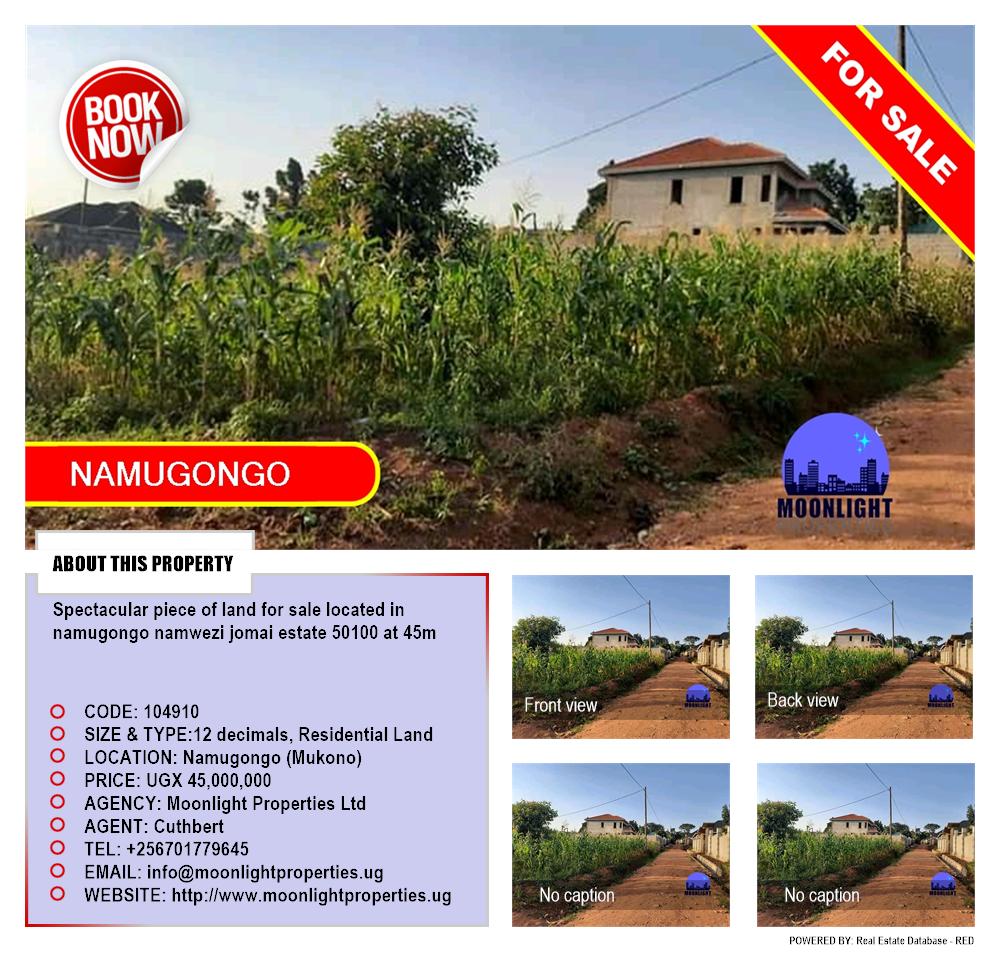 Residential Land  for sale in Namugongo Mukono Uganda, code: 104910