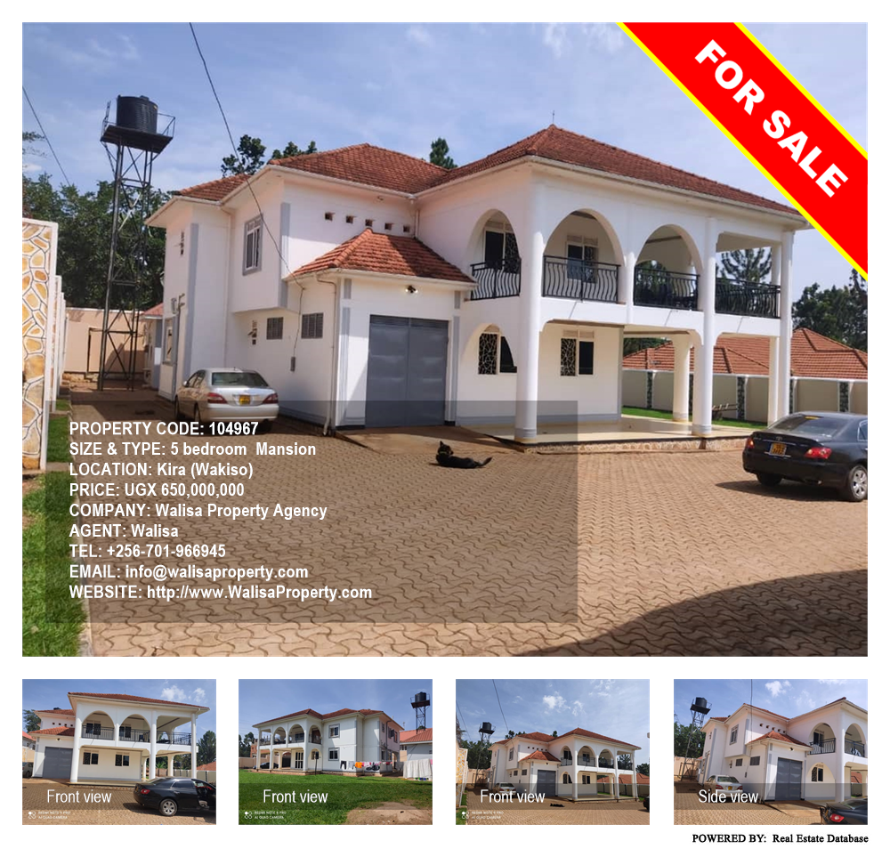 5 bedroom Mansion  for sale in Kira Wakiso Uganda, code: 104967