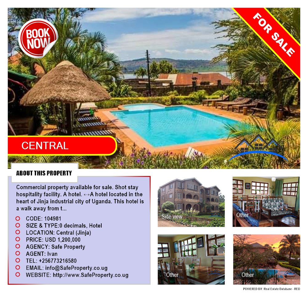 Hotel  for sale in Central Jinja Uganda, code: 104981