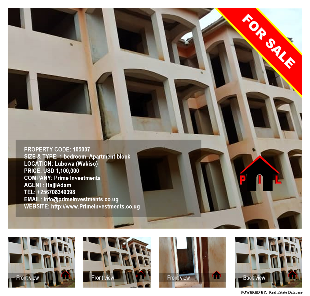 1 bedroom Apartment block  for sale in Lubowa Wakiso Uganda, code: 105007