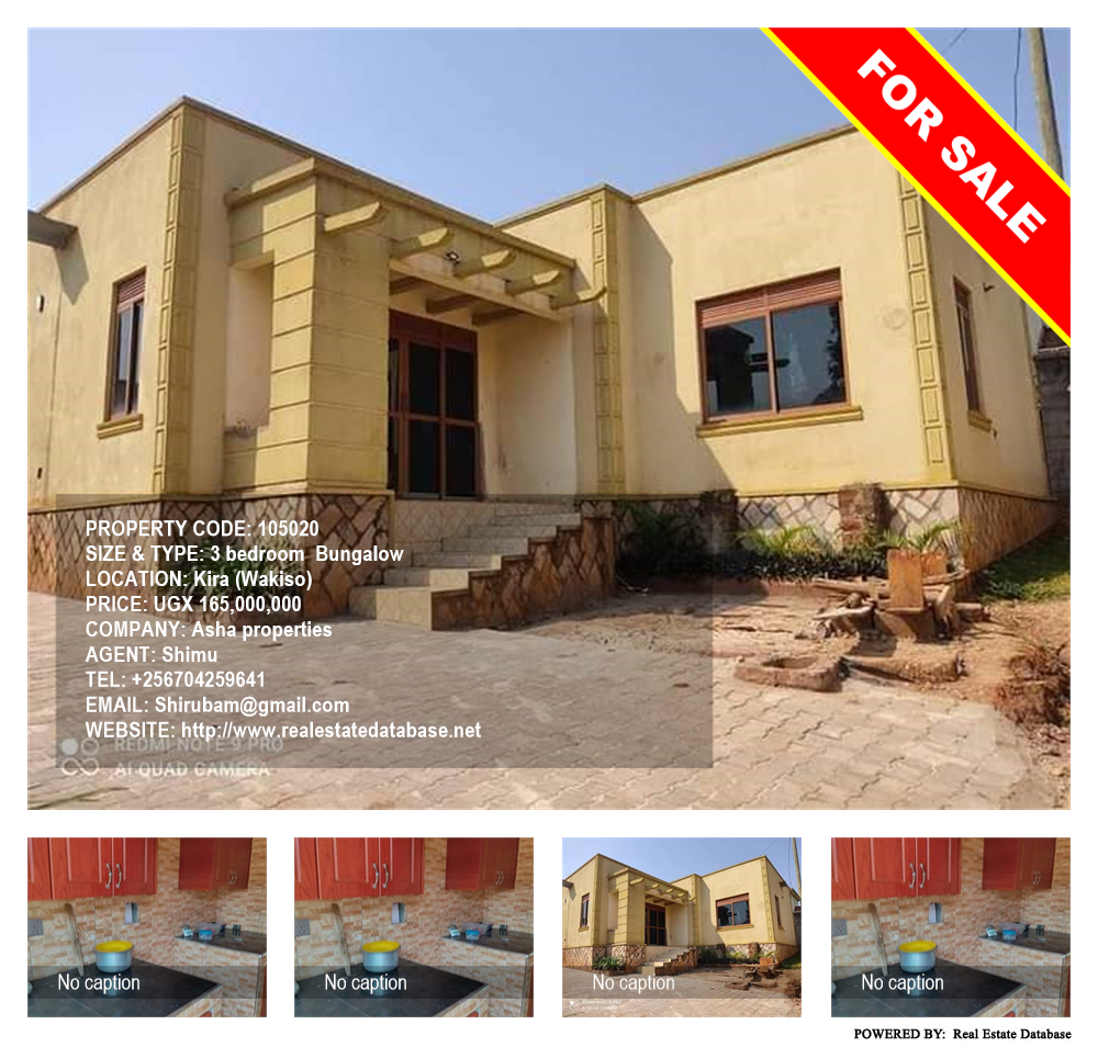 3 bedroom Bungalow  for sale in Kira Wakiso Uganda, code: 105020