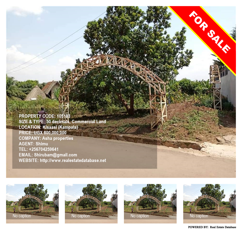 Commercial Land  for sale in Kisaasi Kampala Uganda, code: 105183