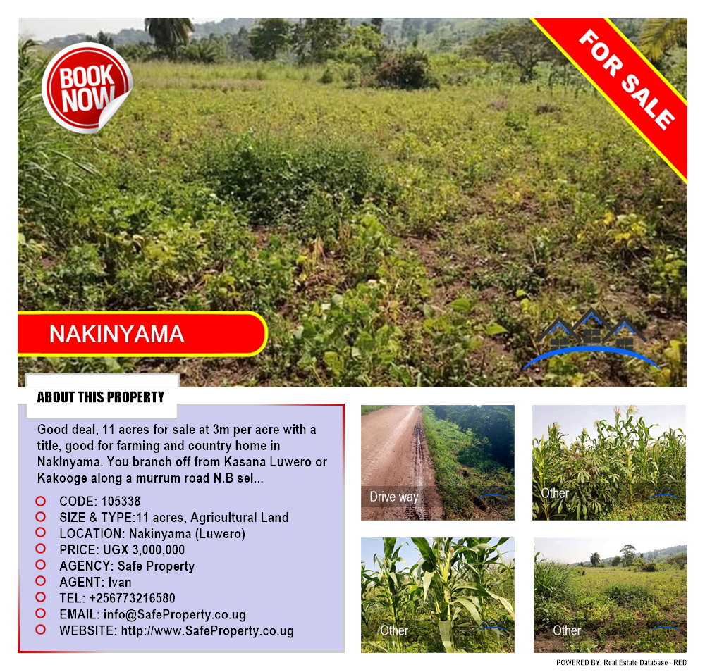 Agricultural Land  for sale in Nakinyama Luweero Uganda, code: 105338