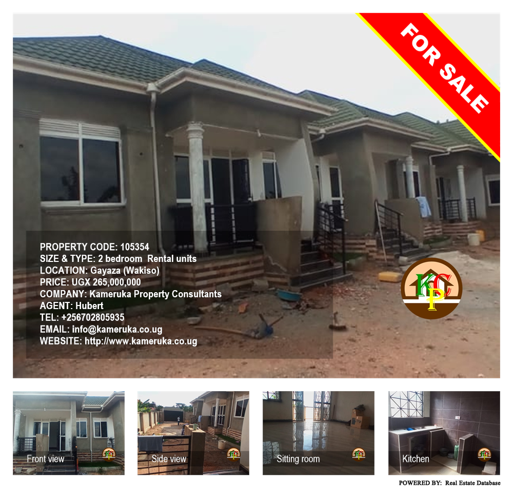 2 bedroom Rental units  for sale in Gayaza Wakiso Uganda, code: 105354