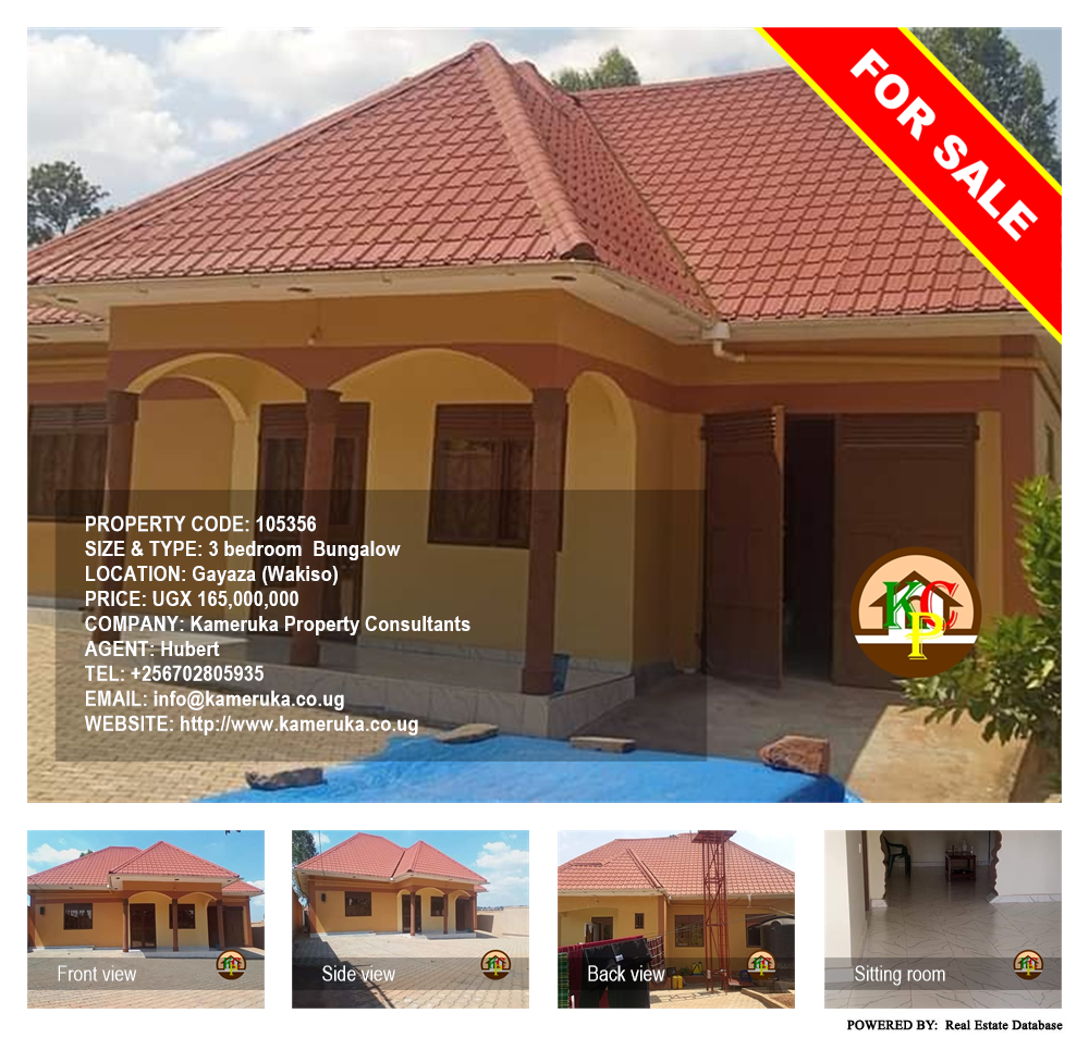 3 bedroom Bungalow  for sale in Gayaza Wakiso Uganda, code: 105356