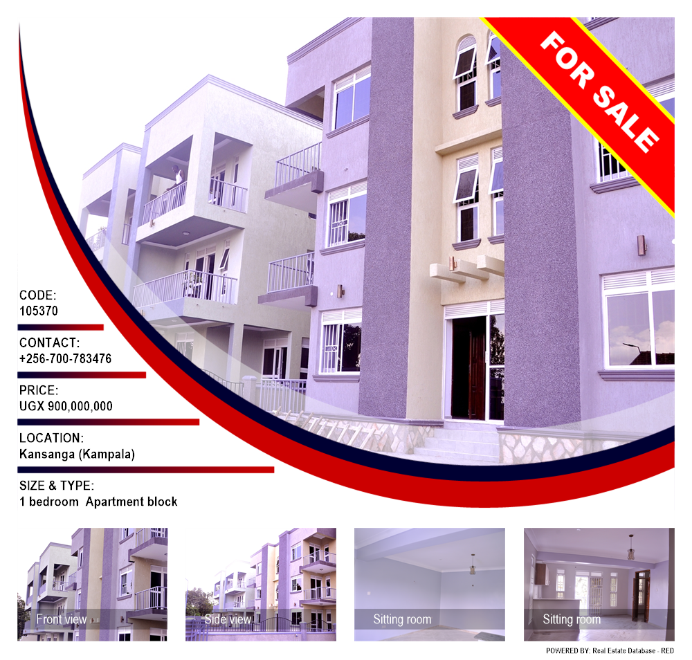 1 bedroom Apartment block  for sale in Kansanga Kampala Uganda, code: 105370