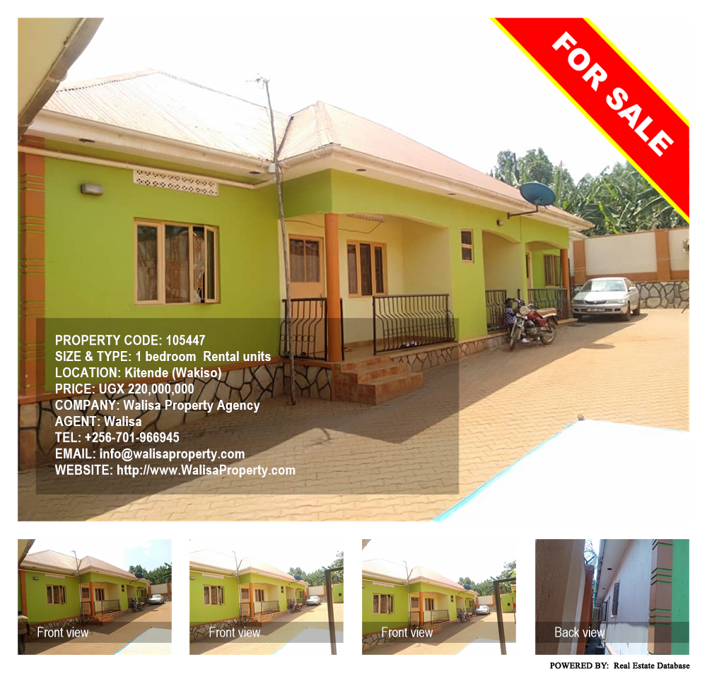 1 bedroom Rental units  for sale in Kitende Wakiso Uganda, code: 105447