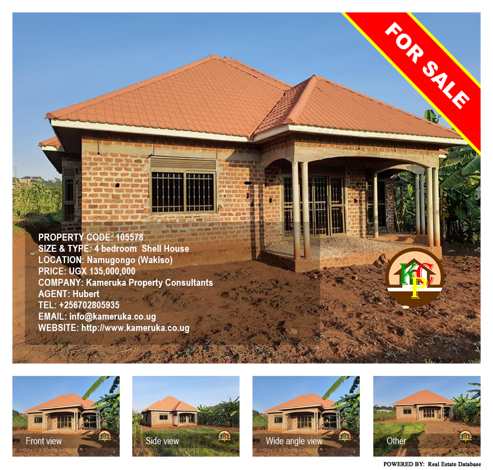 4 bedroom Shell House  for sale in Namugongo Wakiso Uganda, code: 105578