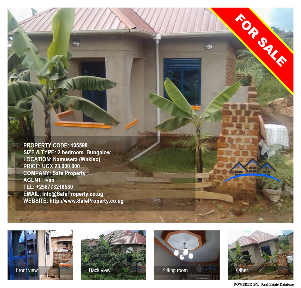 2 bedroom Bungalow  for sale in Namusela Wakiso Uganda, code: 105598