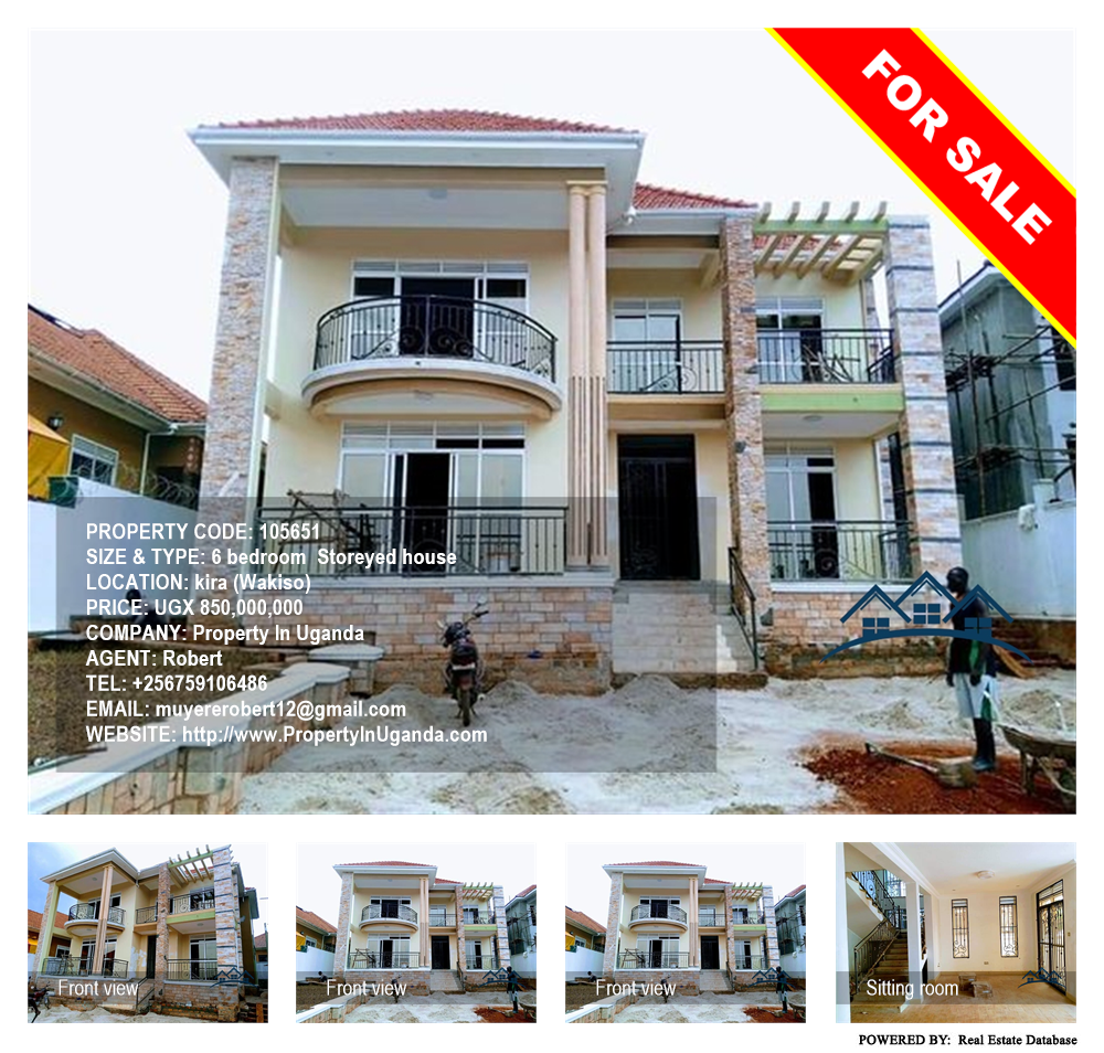 6 bedroom Storeyed house  for sale in Kira Wakiso Uganda, code: 105651